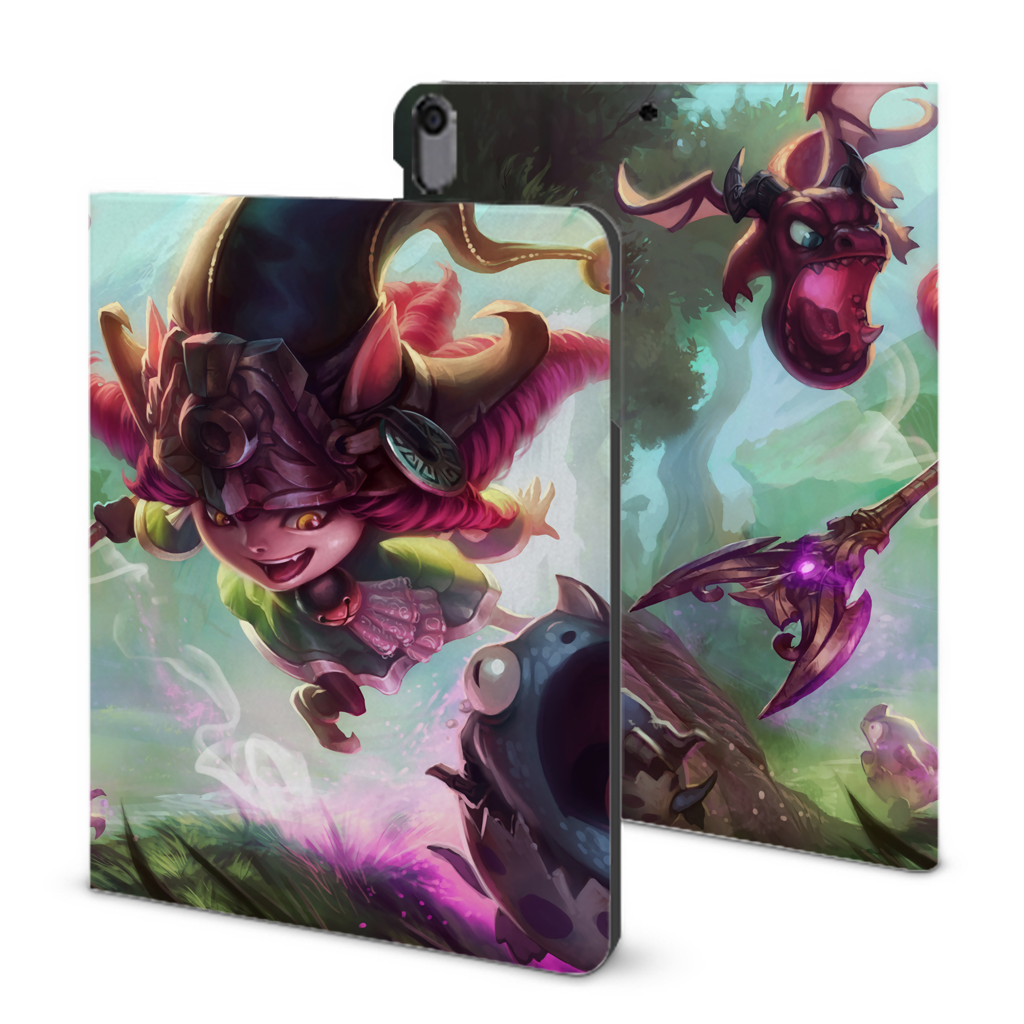 （画像用） リーグ・オブ・レジェンド League of Legends LOL IPad ケース ブック型 PUレザー TPU 耐衝撃 軽量 薄型 ペン収納なし 全面保護 IPad 各モデル対応
